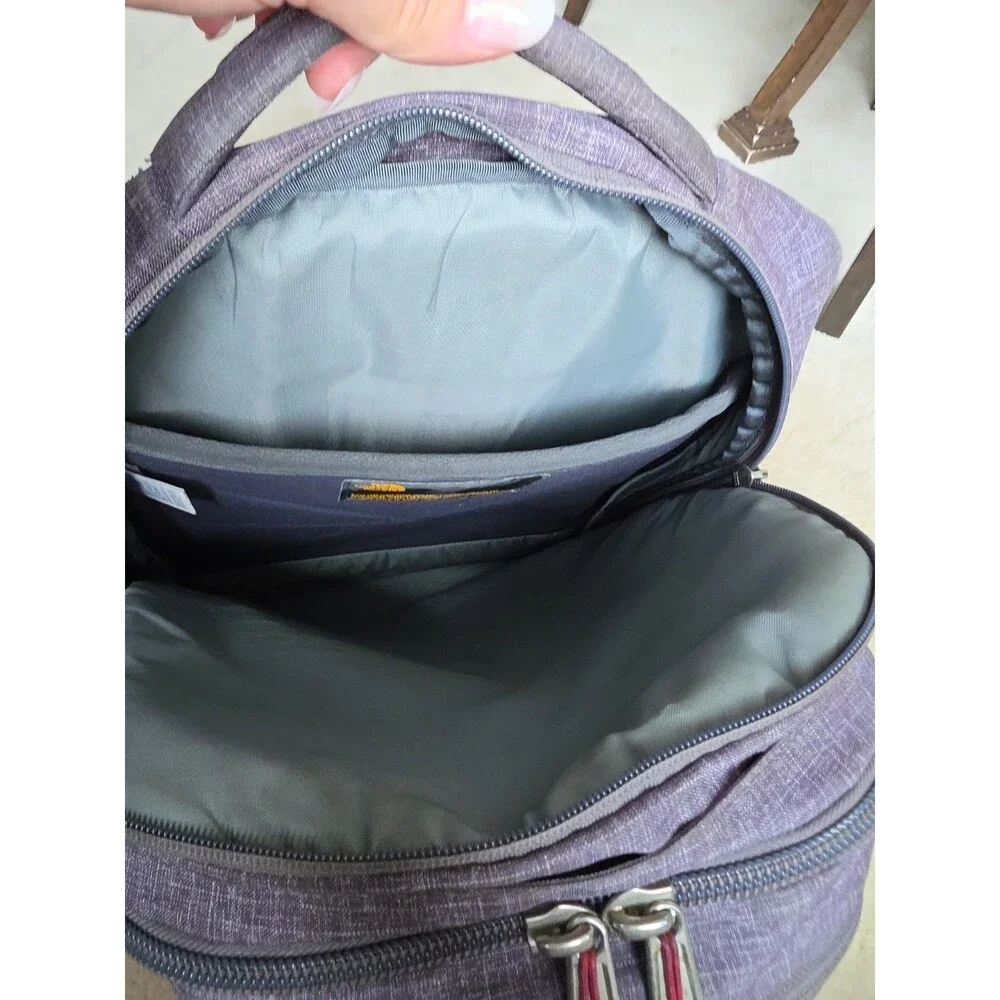 North Face Surge Laptop Backpack Rabbit Grey Heather/Cerise